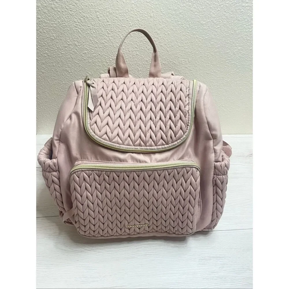 mommore Diaper Bag Small Diaper Backpack Pink
